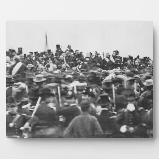 Gettysburg Adres President Abraham Lincoln Fotoplaat (Voorkant)