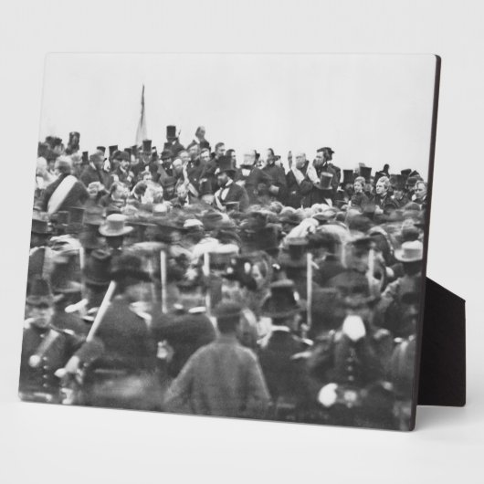 Gettysburg Adres President Abraham Lincoln Fotoplaat (Zijkant)