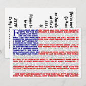 Gettysburg Adres Uitnodiging (Voorkant / Achterkant)