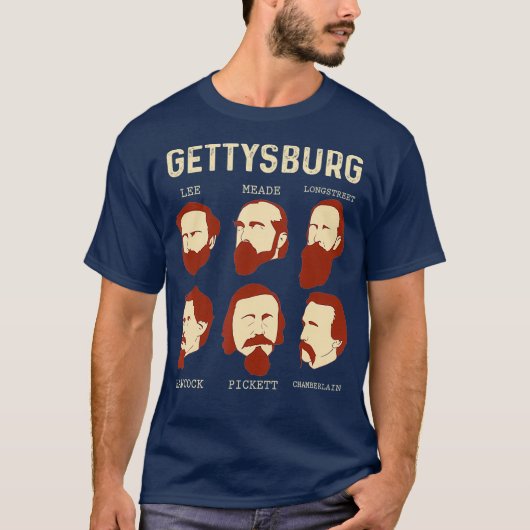 Gettysburg Amerikaanse Burgeroorlog Herenactment T-shirt (Voorkant)
