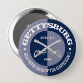 Gettysburg (B&G) Ronde Button 4,0 Cm (Voorkant /achterkant)