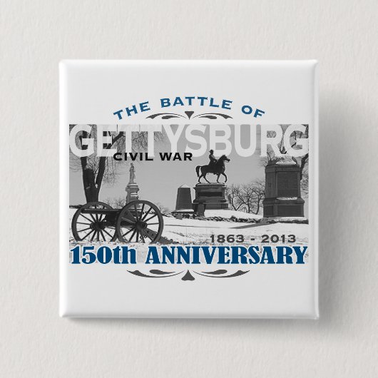 Gettysburg Battle 150 Jubileum Vierkante Button 5,1 Cm (Voorkant)