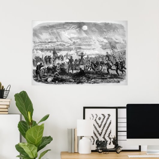 Gettysburg Battle Scene Poster (Thuiskantoor)