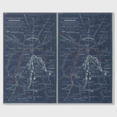 Gettysburg Battlefield Civil War Map (1863) Cadeaupapier (Vlak)