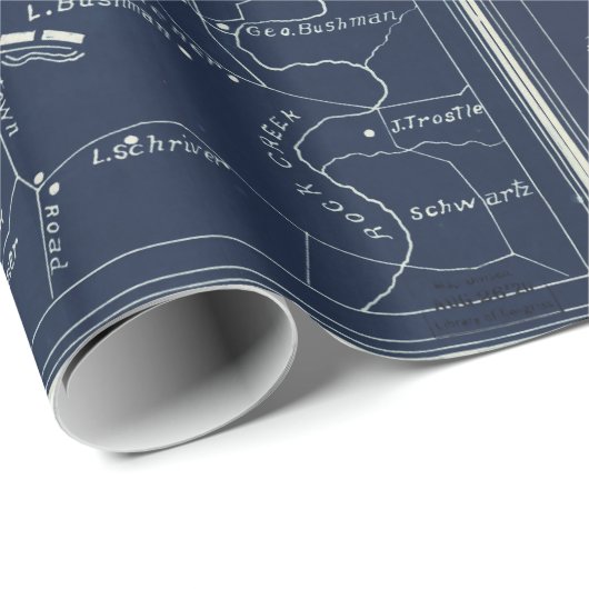 Gettysburg Battlefield Civil War Map (1863) Cadeaupapier (Rol Hoek)