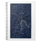 Gettysburg Battlefield Civil War Map (1863) Notitieboek (Voorkant)