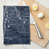 Gettysburg Battlefield Civil War Map (1863) Theedoek (Quarter Fold)