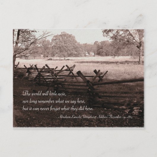 Gettysburg - Battlefield Postcard #2 Briefkaart (Voorkant)