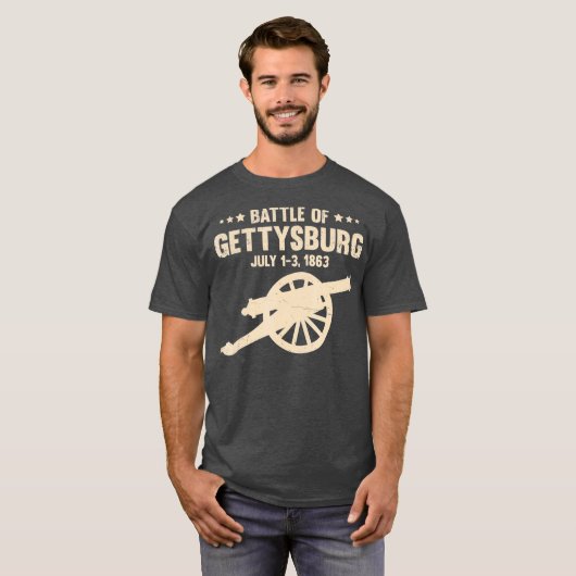 Gettysburg Burgeroorlog Slag T-shirt (Voorkant volledig)