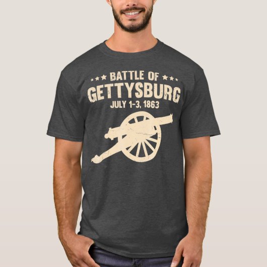 Gettysburg Burgeroorlog Slag T-shirt (Voorkant)