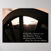 Gettysburg: Canon & Sunset met Memorial - Poster (Voorkant)