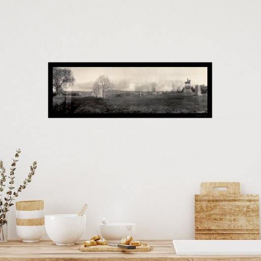 Gettysburg Cemetary Foto 1909 Poster (Keuken)