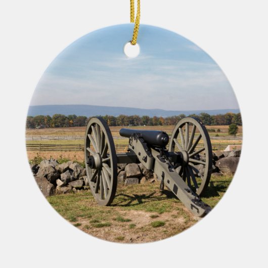 Gettysburg: Een uitzicht van Picketts Charge Keramisch Ornament (Voorkant)