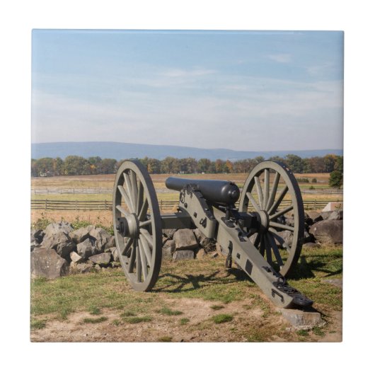 Gettysburg: Een uitzicht van Picketts Charge Tegeltje (Voorkant)