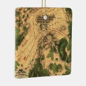 Gettysburg gevechtskaart, kerstmis Keramisch Ornament (Rechts)