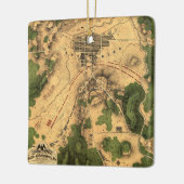 Gettysburg gevechtskaart, kerstmis Keramisch Ornament (Links)