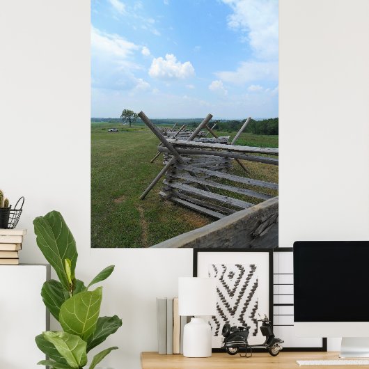 Gettysburg hekken poster (Thuiskantoor)