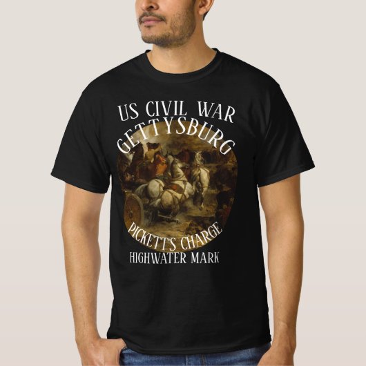 GETTYSBURG IS EEN AMERIKAANSE BURGEROORLOG T-SHIRT (Voorkant)