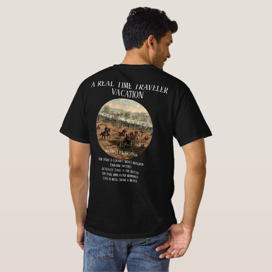 GETTYSBURG IS EEN AMERIKAANSE BURGEROORLOG T-SHIRT (Achterkant volledig)