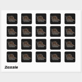 Gettysburg-kanon Vierkante Sticker (Vel)