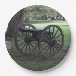 Gettysburg-kanon voor de burgeroorlog papieren bordje