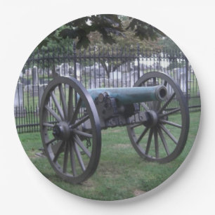 Gettysburg-kanon voor de burgeroorlog papieren bordje