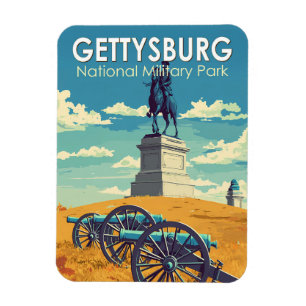 Gettysburg National Military Park Reis Kunst Retro Magneet