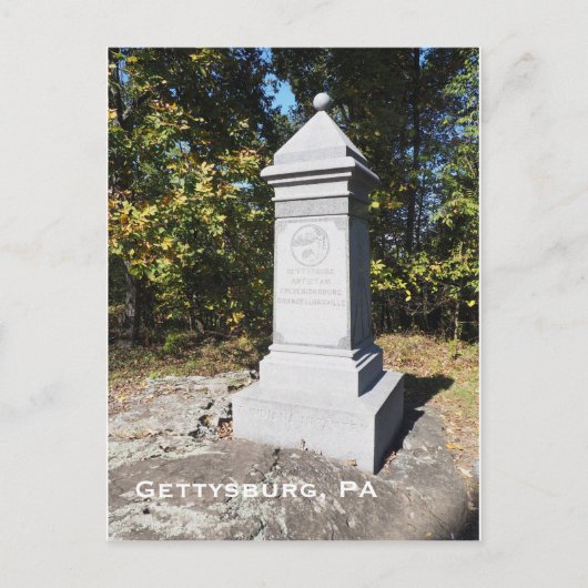 Gettysburg PA Briefkaart (Voorkant)