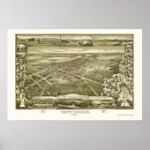 Gettysburg, PA Panoramic Map - 1888 Poster (Voorkant)