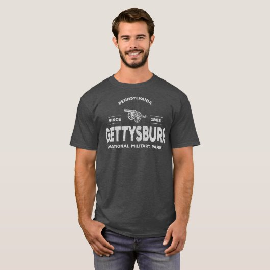 Gettysburg Park 1863 Nationaal Militair Park T-shirt (Voorkant volledig)