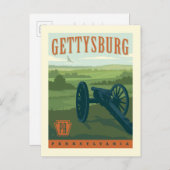 Gettysburg, Pennsylvania Briefkaart (Voorkant / Achterkant)
