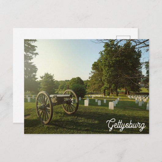 Gettysburg Pennsylvania Burgeroorlog kerkhof Briefkaart (Voorkant / Achterkant)