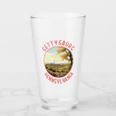 Gettysburg Pennsylvania Retro Verdrietige Cirkel Glas (Voorkant)