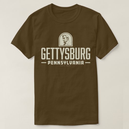 Gettysburg Pennsylvania Tan T-shirt (Design voorkant)