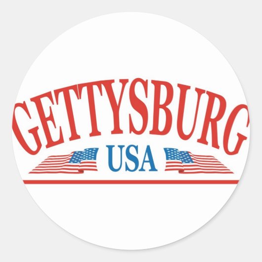 Gettysburg Pennsylvania USA Ronde Sticker (Voorkant)
