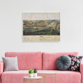 Gettysburg slagveld door John Bachelder 1863 Canvas Afdruk (Insitu (Woonkamer))