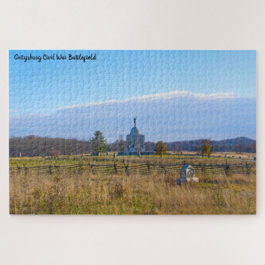 Gettysburg slagveld. legpuzzel (Horizontaal)