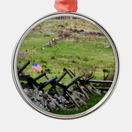 Gettysburg-slagveld Metalen Ornament (Voorkant)