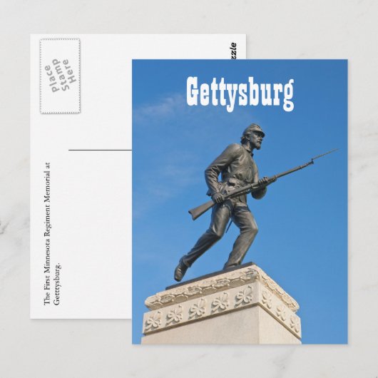 Gettysburg Statue I Briefkaart (Voorkant / Achterkant)