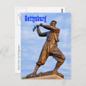 Gettysburg Statue IV Briefkaart (Voorkant / Achterkant)
