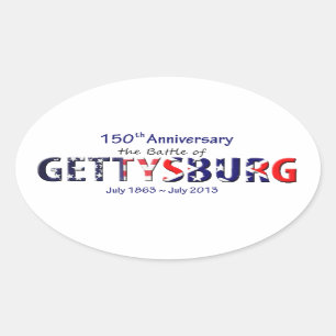 Gettysburg-stickers Ovale Sticker