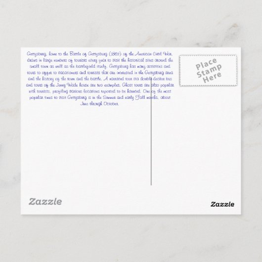 Gettysburg Sunset Briefkaart (Achterkant)