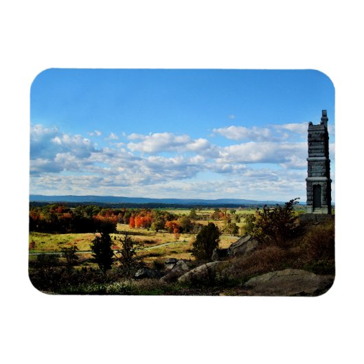 Gettysburg uitzicht van Little Round Top Magneet (Horizontaal)