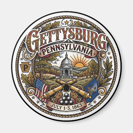 Gettysburg USA Magneet (Voorkant)
