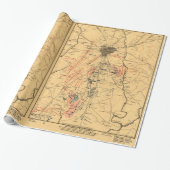 Gettysburg & Vicinity Troop Positions Juli 3 1863 Cadeaupapier (Uitgerold)