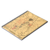 Gettysburg & Vicinity Troop Positions Juli 3 1863 Notitieboek (Linkerzijde)