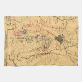 Gettysburg & Vicinity Troop Positions Juli 3 1863 Theedoek (Horizontaal)