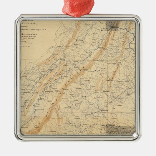 Gettysburg, Virginia Metalen Ornament (Voorkant)