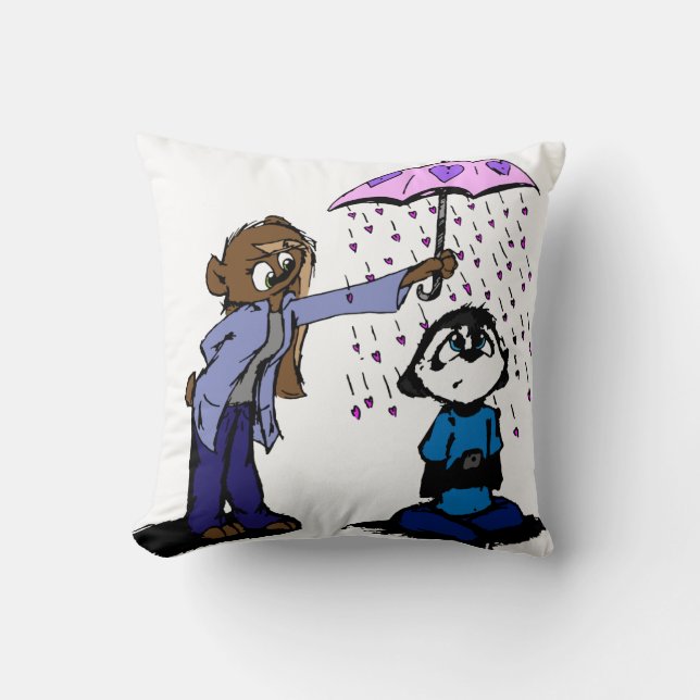 Getucht met Love Pillow Kussen (Voorkant)