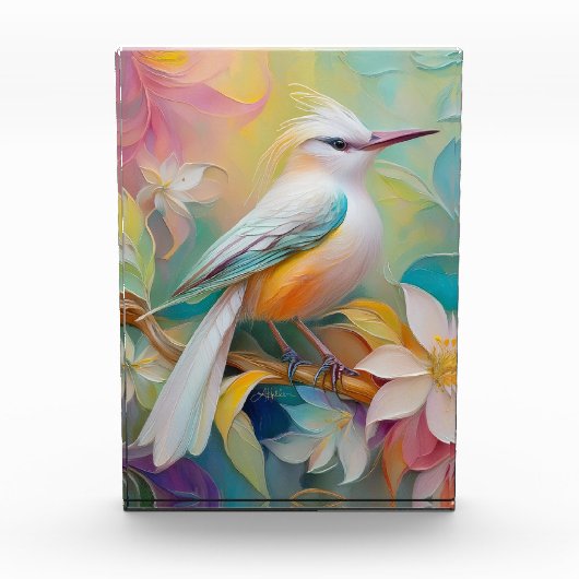 Getuft Golden Rumped Fantasy Bird Fotoblokken (Voorkant)